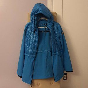 Women's Blue Cold Weather Jacket Size XL New With Tags Guess Brand